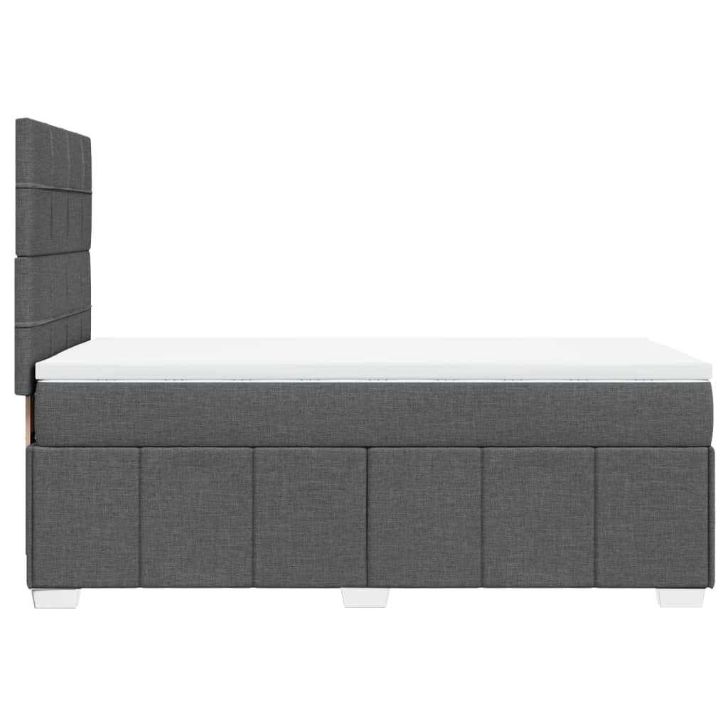 Giroletto a Molle con Materasso Grigio Scuro 100x200 cm Tessuto | homemem39