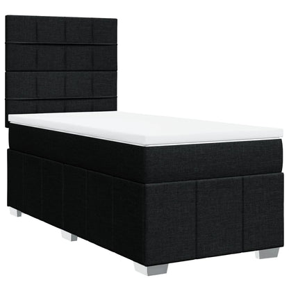 Giroletto a Molle con Materasso Nero 100x200 cm in Tessuto | homemem39