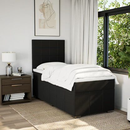 Giroletto a Molle con Materasso Nero 100x200 cm in Tessuto | homemem39