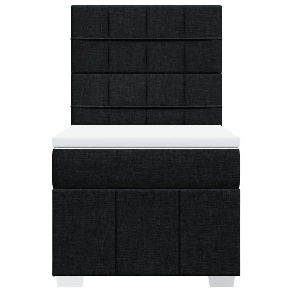 Giroletto a Molle con Materasso Nero 100x200 cm in Tessuto | homemem39