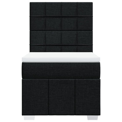 Giroletto a Molle con Materasso Nero 100x200 cm in Tessuto | homemem39