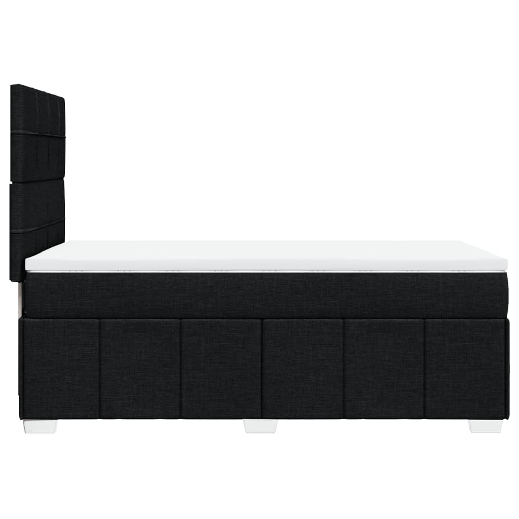 Giroletto a Molle con Materasso Nero 100x200 cm in Tessuto | homemem39