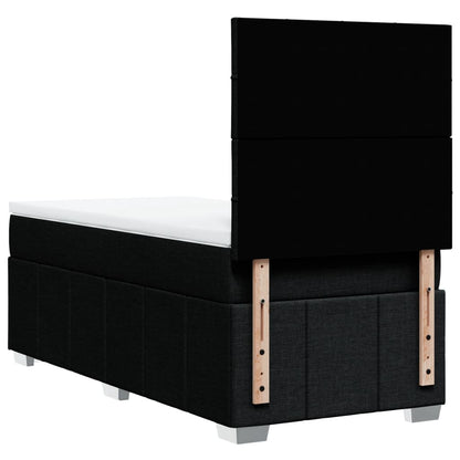 Giroletto a Molle con Materasso Nero 100x200 cm in Tessuto | homemem39