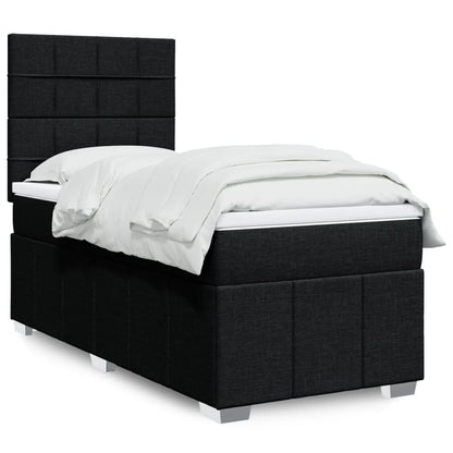 Giroletto a Molle con Materasso Nero 100x200 cm in Tessuto | homemem39