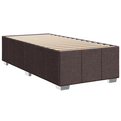 Giroletto a Molle con Materasso Marrone Scuro 100x200cm Tessuto
