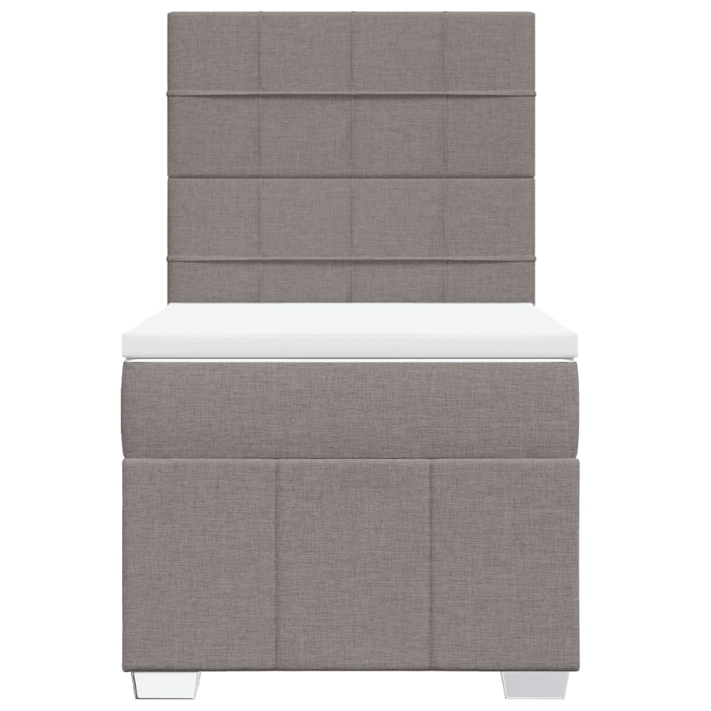 Giroletto a Molle con Materasso Tortora 100x200 cm in Tessuto