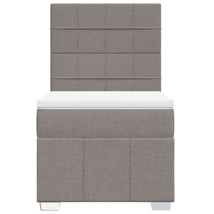 Giroletto a Molle con Materasso Tortora 100x200 cm in Tessuto