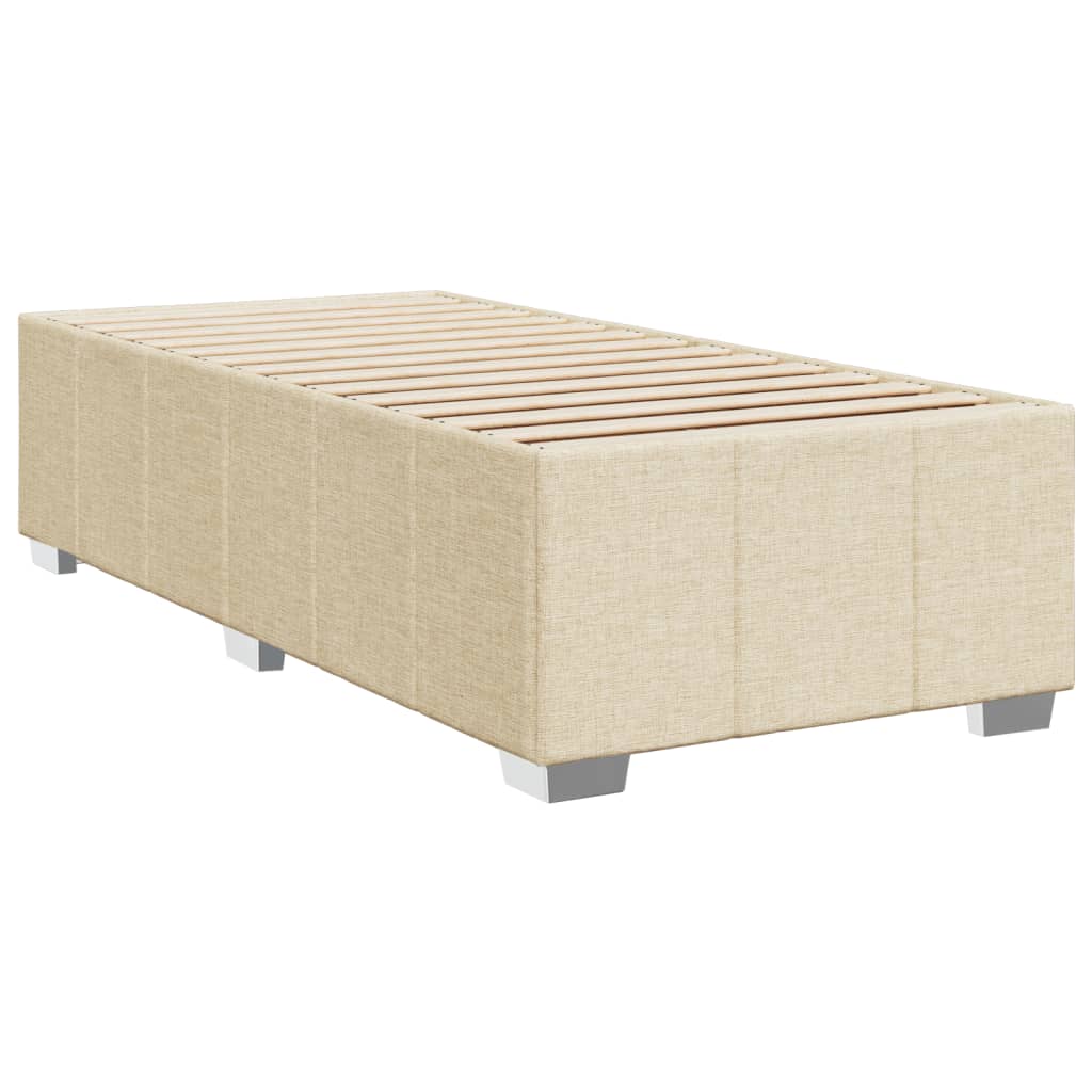 Giroletto a Molle con Materasso Crema 100x200 cm in Tessuto | homemem39