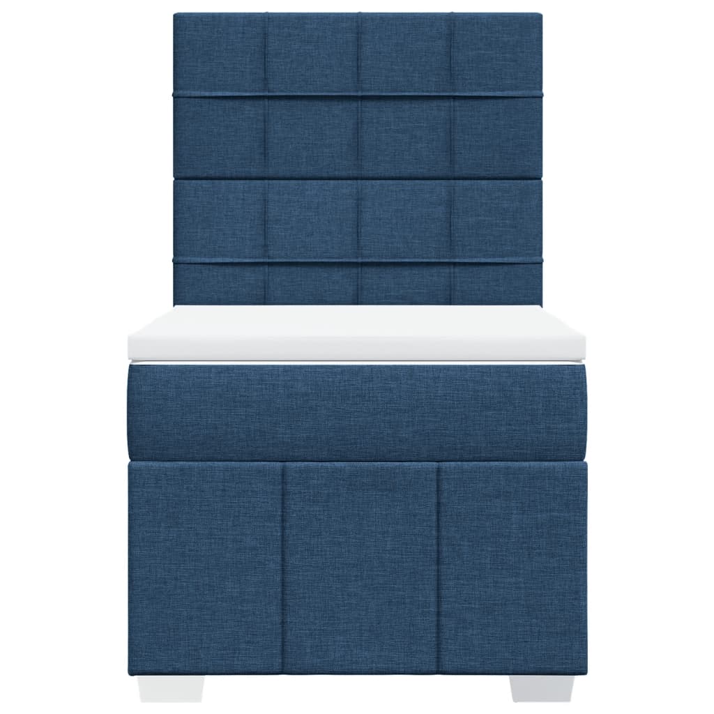 Giroletto a Molle con Materasso Blu 100x200 cm in Tessuto | homemem39