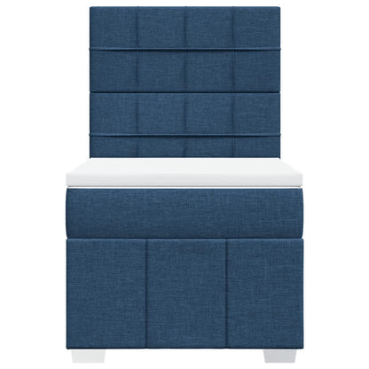 Giroletto a Molle con Materasso Blu 100x200 cm in Tessuto | homemem39