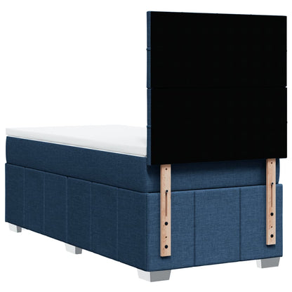 Giroletto a Molle con Materasso Blu 100x200 cm in Tessuto | homemem39