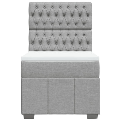 Giroletto a Molle con Materasso Grigio Chiaro100x200 cm Tessuto | homemem39