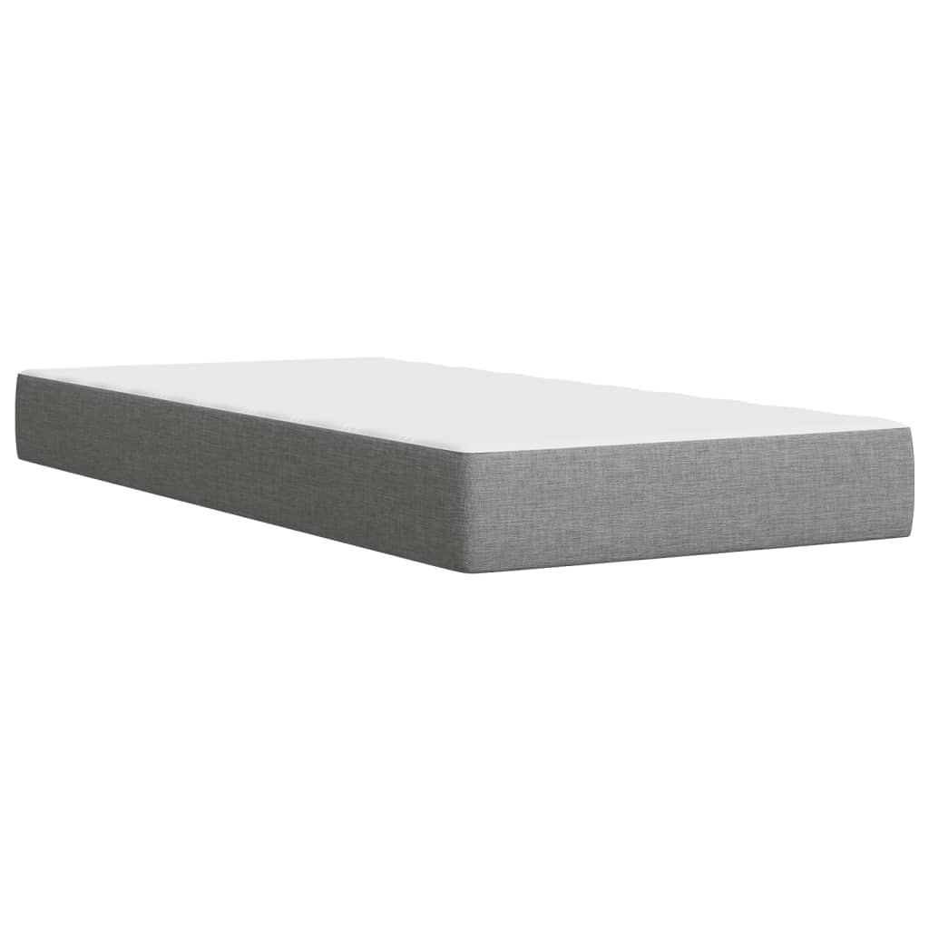 Giroletto a Molle con Materasso Grigio Chiaro100x200 cm Tessuto | homemem39