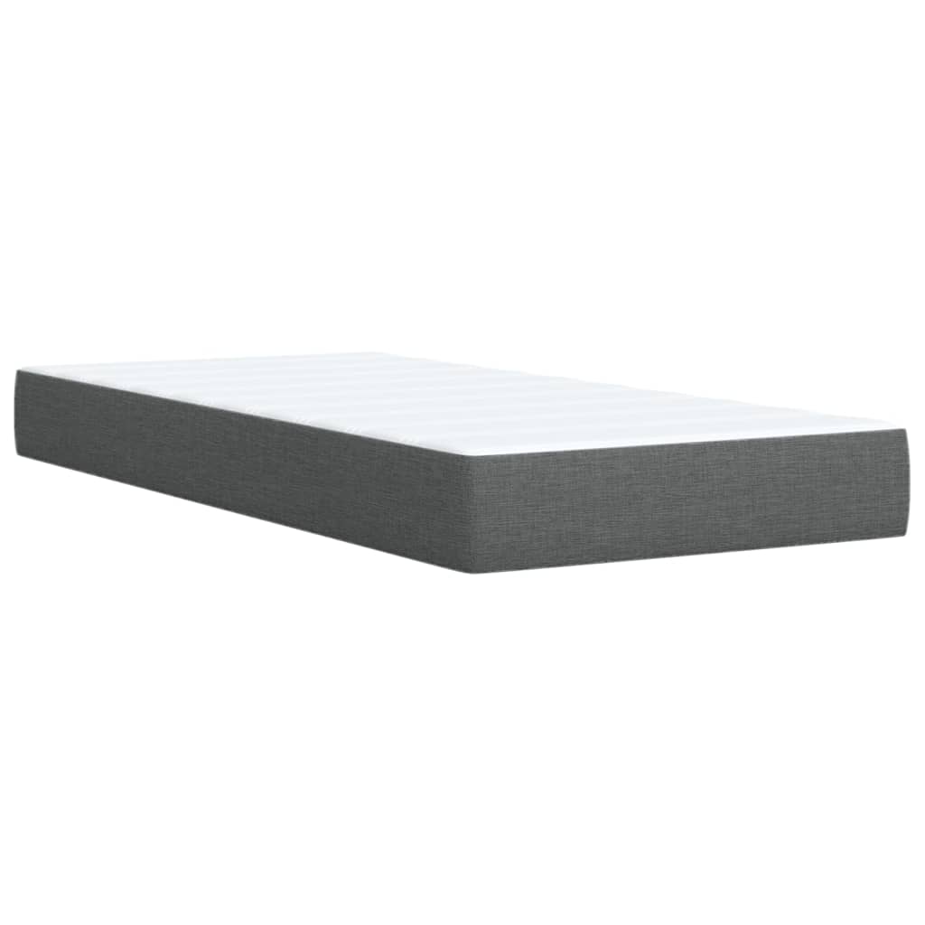 Giroletto a Molle con Materasso Grigio Scuro 100x200 cm Tessuto | homemem39
