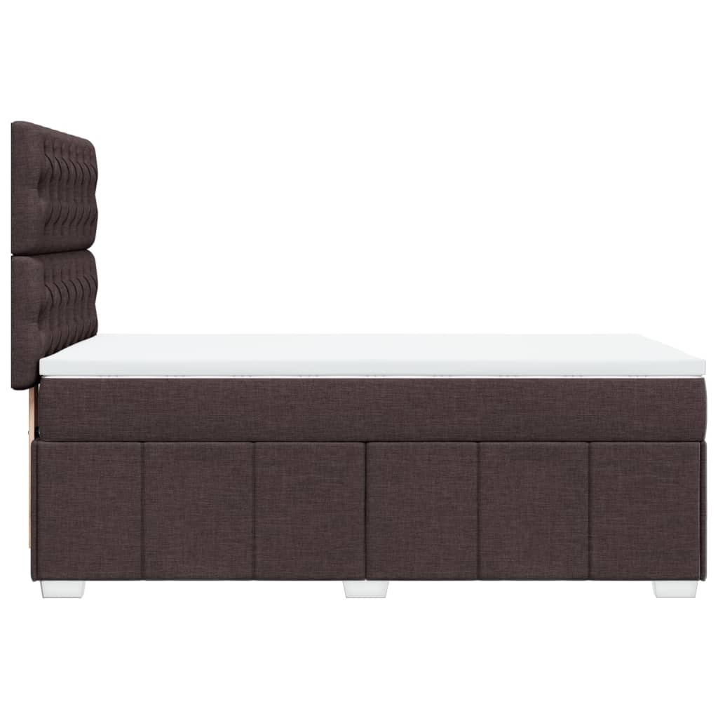 Giroletto a Molle con Materasso Marrone Scuro 100x200cm Tessuto | homemem39