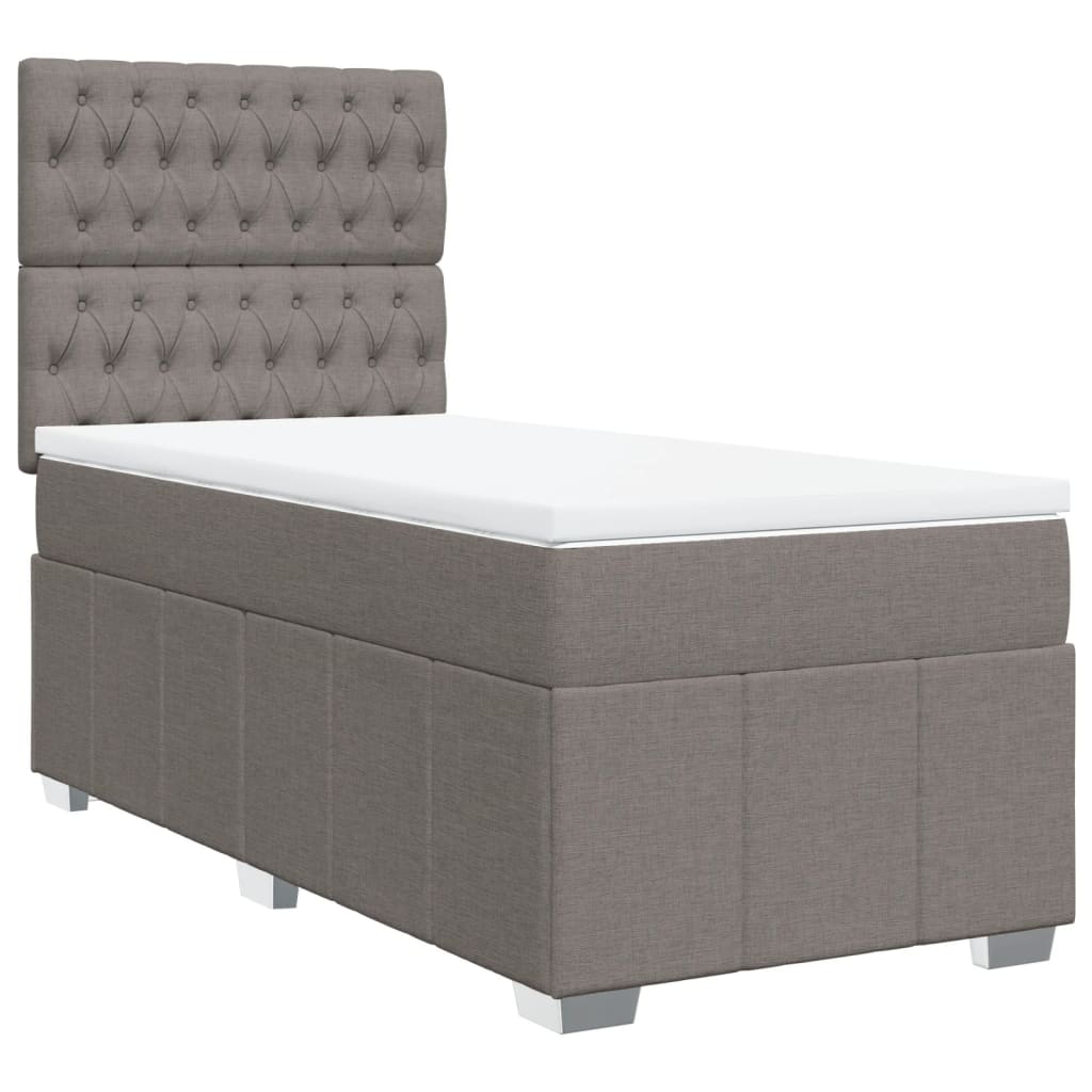 Giroletto a Molle con Materasso Tortora 100x200 cm in Tessuto | homemem39