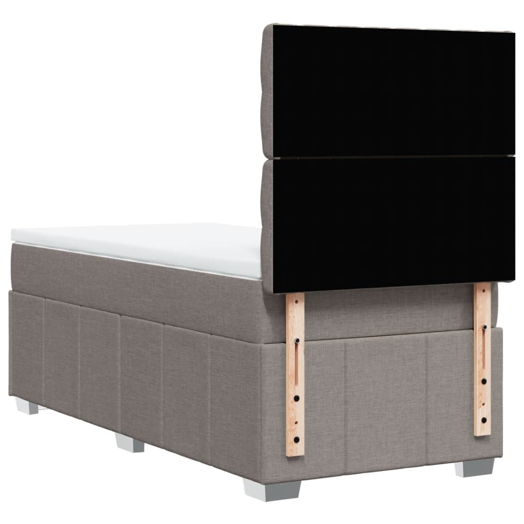 Giroletto a Molle con Materasso Tortora 100x200 cm in Tessuto | homemem39