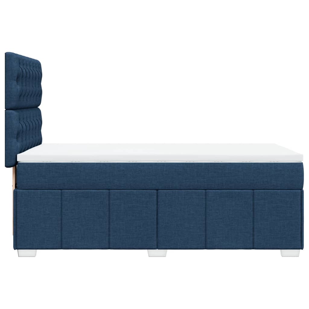Giroletto a Molle con Materasso Blu 100x200 cm in Tessuto | homemem39