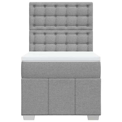 Giroletto a Molle con Materasso Grigio Chiaro100x200 cm Tessuto | homemem39