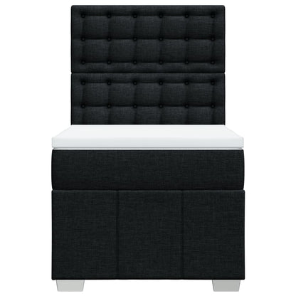Giroletto a Molle con Materasso Nero 100x200 cm in Tessuto | homemem39