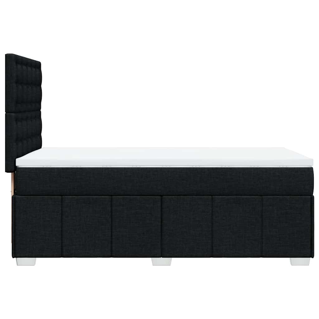 Giroletto a Molle con Materasso Nero 100x200 cm in Tessuto | homemem39