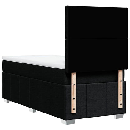 Giroletto a Molle con Materasso Nero 100x200 cm in Tessuto | homemem39