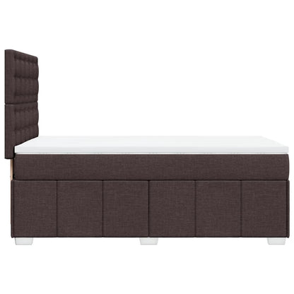 Giroletto a Molle con Materasso Marrone Scuro 100x200cm Tessuto | homemem39