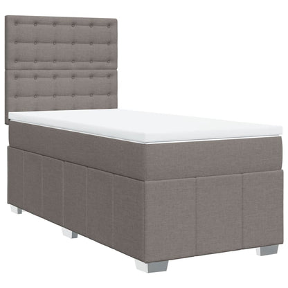 Giroletto a Molle con Materasso Tortora 100x200 cm in Tessuto | homemem39