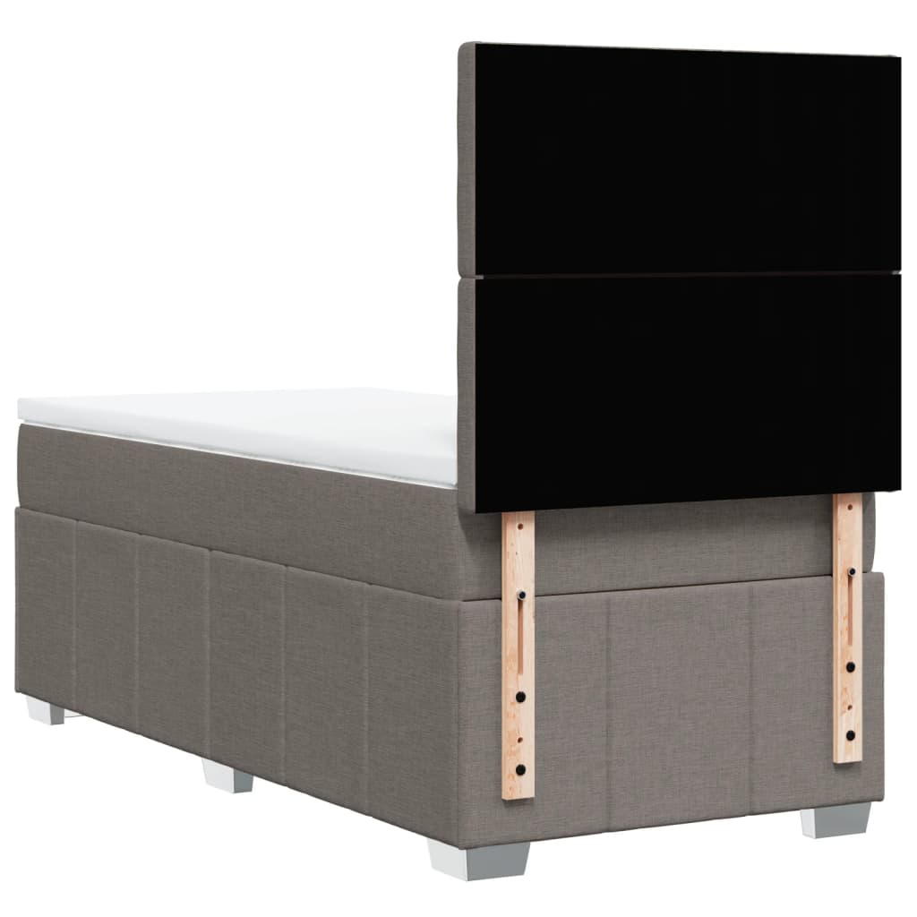 Giroletto a Molle con Materasso Tortora 100x200 cm in Tessuto | homemem39