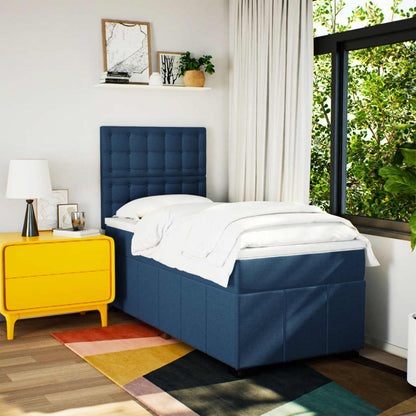 Giroletto a Molle con Materasso Blu 100x200 cm in Tessuto | homemem39