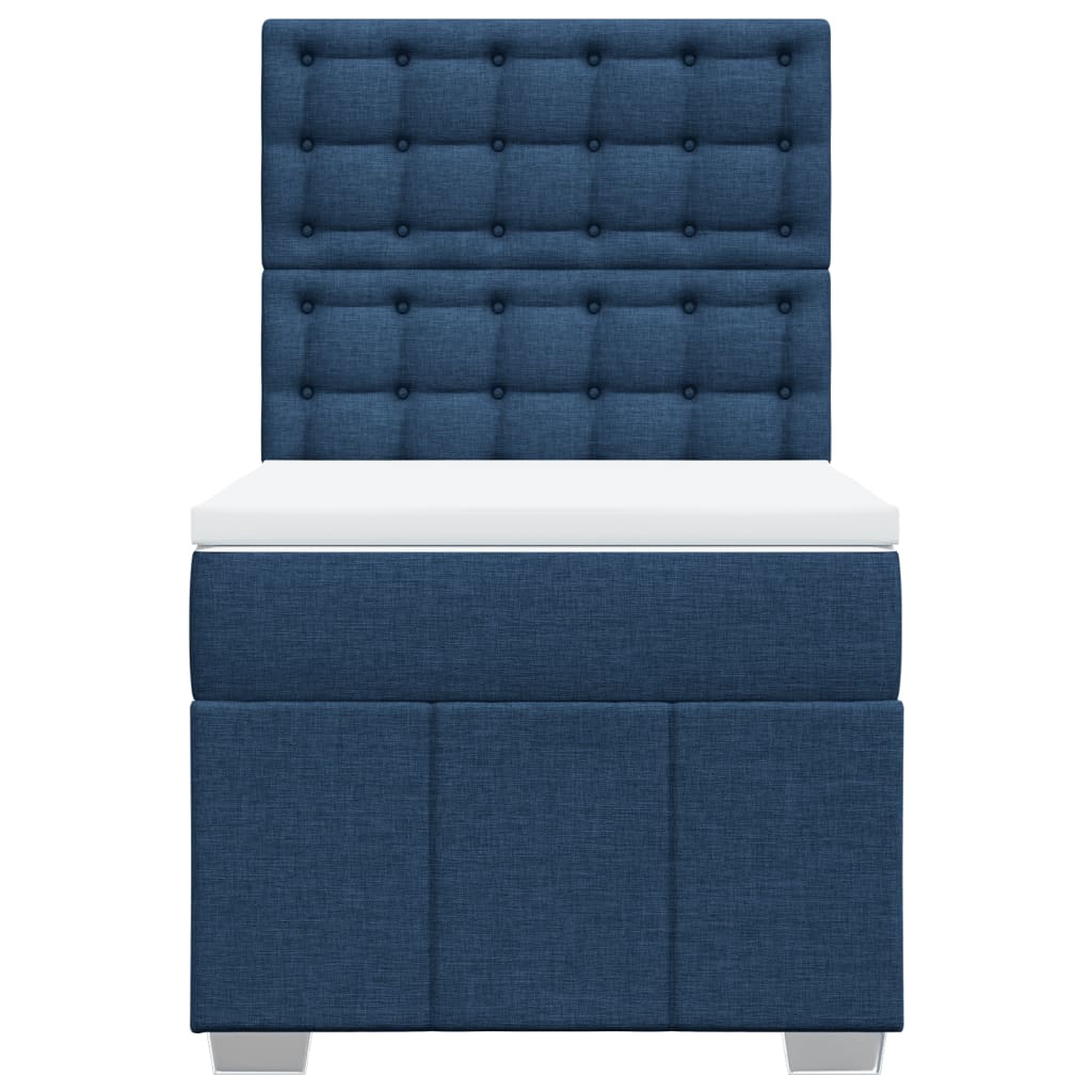 Giroletto a Molle con Materasso Blu 100x200 cm in Tessuto | homemem39