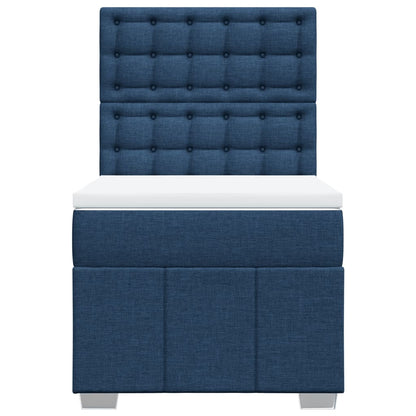 Giroletto a Molle con Materasso Blu 100x200 cm in Tessuto | homemem39