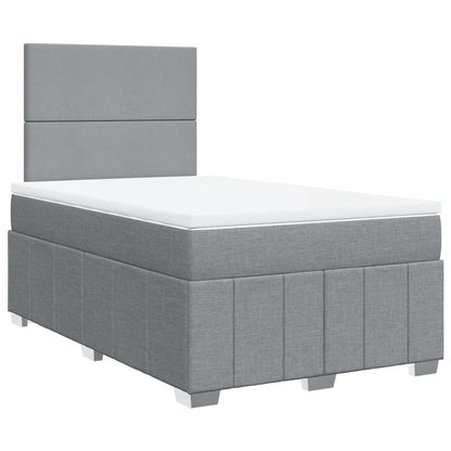 Giroletto a Molle con Materasso Grigio Chiaro 120x190cm Tessuto