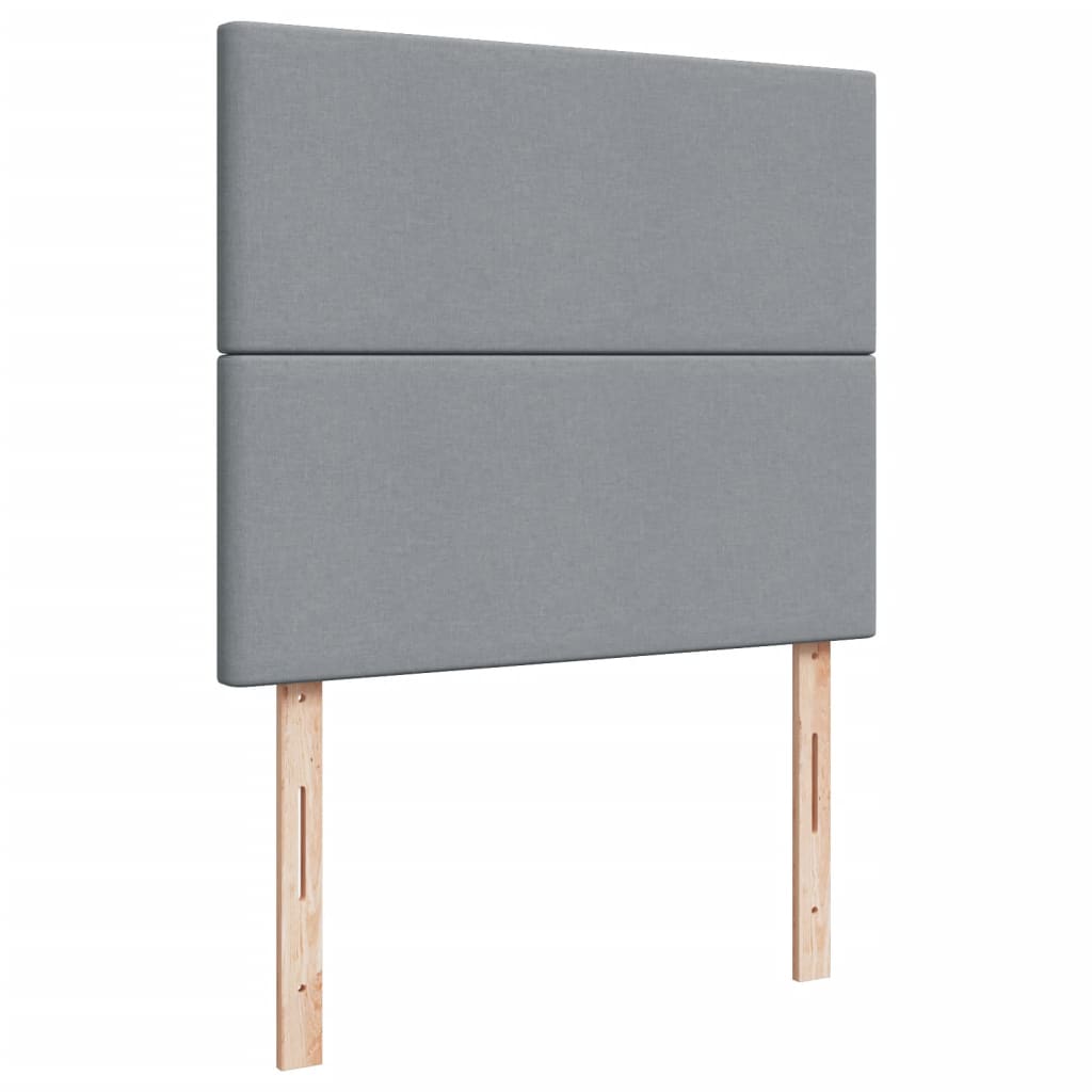 Giroletto a Molle con Materasso Grigio Chiaro 120x190cm Tessuto | homemem39