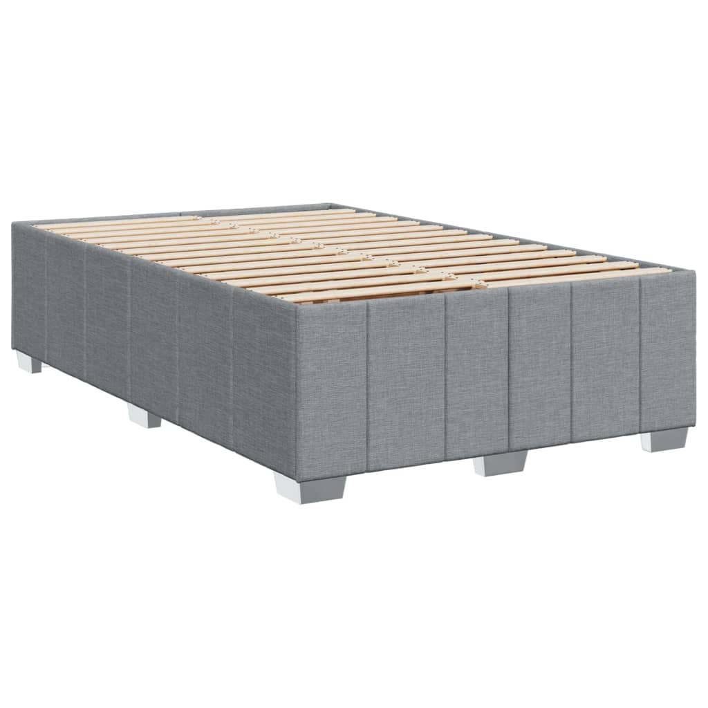 Giroletto a Molle con Materasso Grigio Chiaro 120x190cm Tessuto