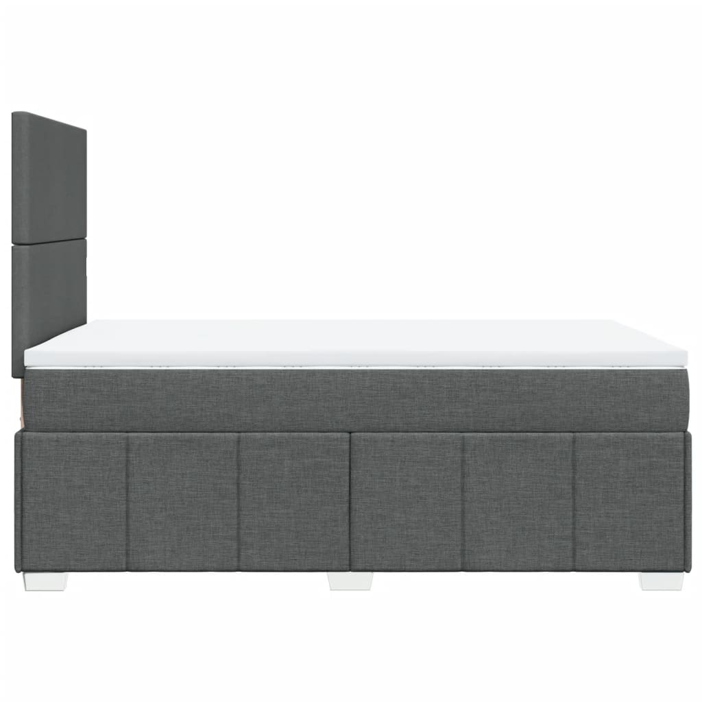 Giroletto a Molle con Materasso Grigio Scuro 120x190cm Tessuto - homemem39