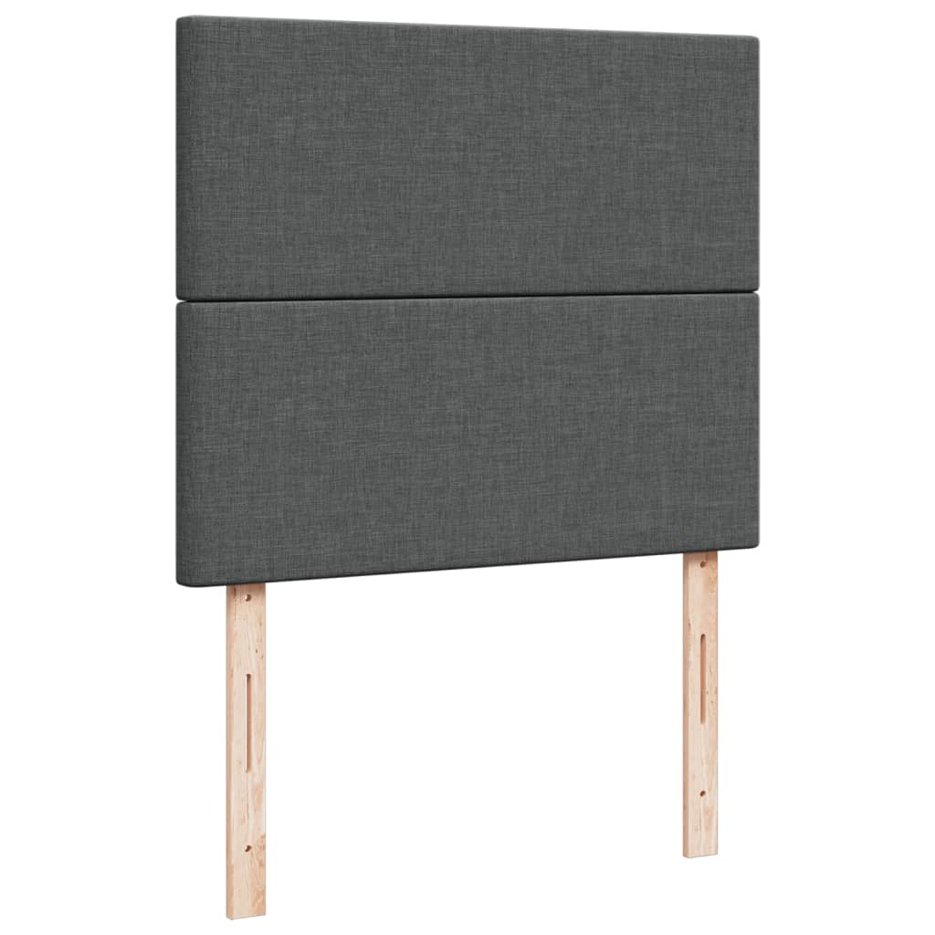 Giroletto a Molle con Materasso Grigio Scuro 120x190cm Tessuto