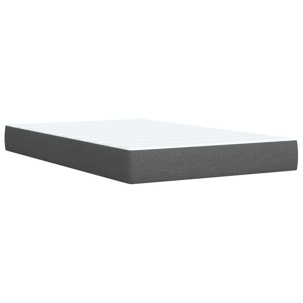 Giroletto a Molle con Materasso Grigio Scuro 120x190cm Tessuto