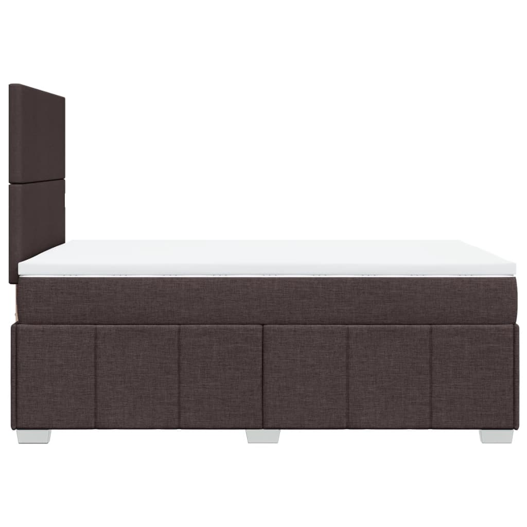Giroletto a Molle con Materasso Marrone Scuro 120x190cm Tessuto | homemem39
