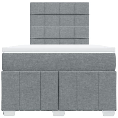 Giroletto a Molle con Materasso Grigio Chiaro 120x190cm Tessuto | homemem39