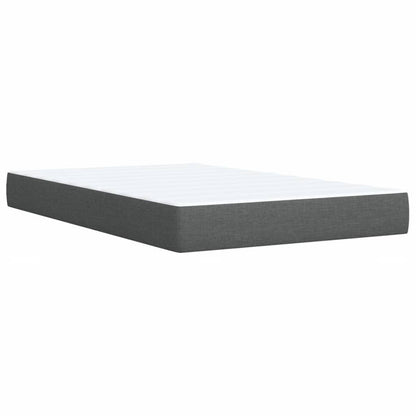 Giroletto a Molle con Materasso Grigio Scuro 120x190cm Tessuto