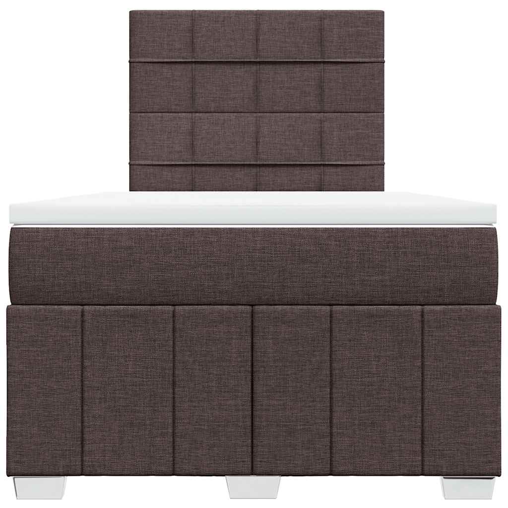 Giroletto a Molle con Materasso Marrone Scuro 120x190cm Tessuto | homemem39