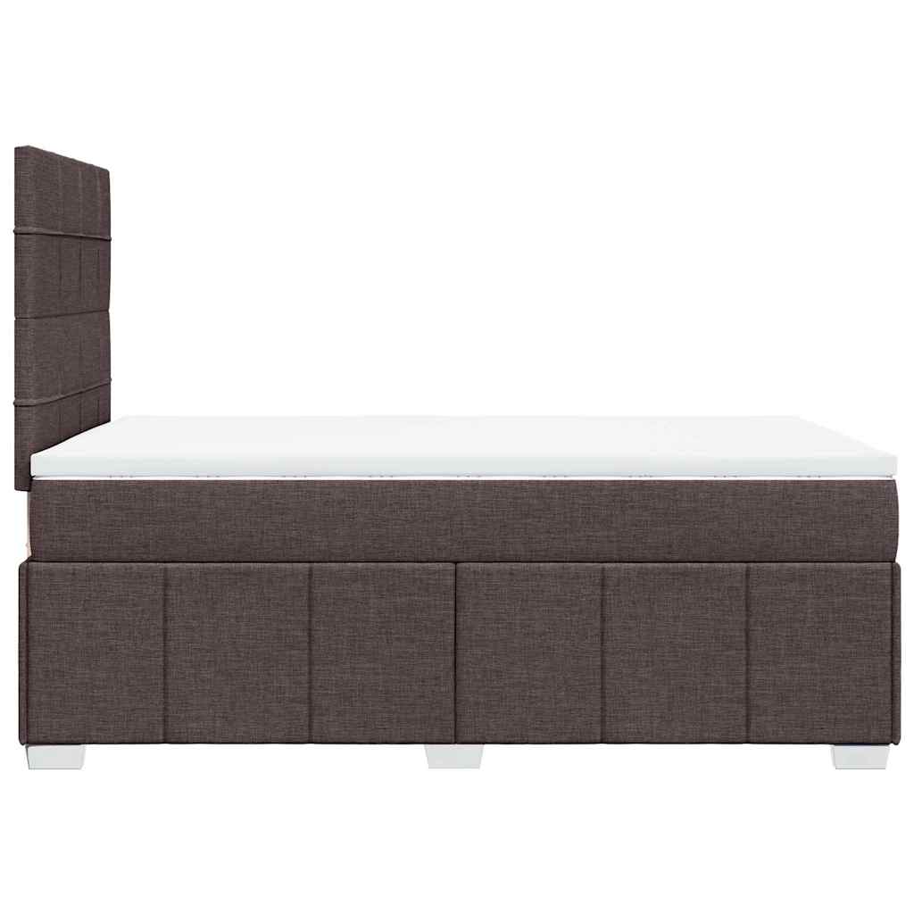 Giroletto a Molle con Materasso Marrone Scuro 120x190cm Tessuto | homemem39
