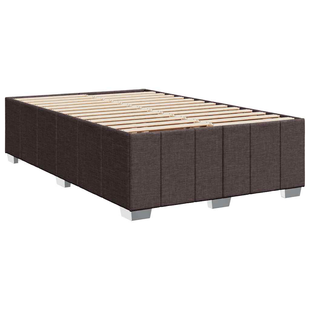 Giroletto a Molle con Materasso Marrone Scuro 120x190cm Tessuto | homemem39