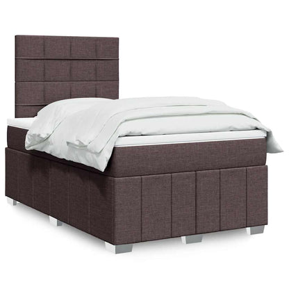 Giroletto a Molle con Materasso Marrone Scuro 120x190cm Tessuto | homemem39
