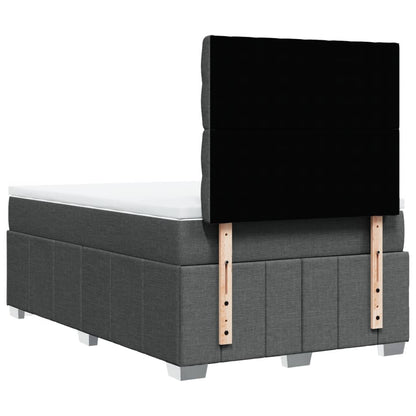 Giroletto a Molle con Materasso Grigio Scuro 120x190cm Tessuto
