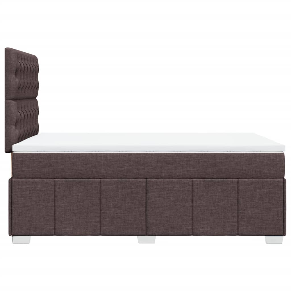Giroletto a Molle con Materasso Marrone Scuro 120x190cm Tessuto | homemem39