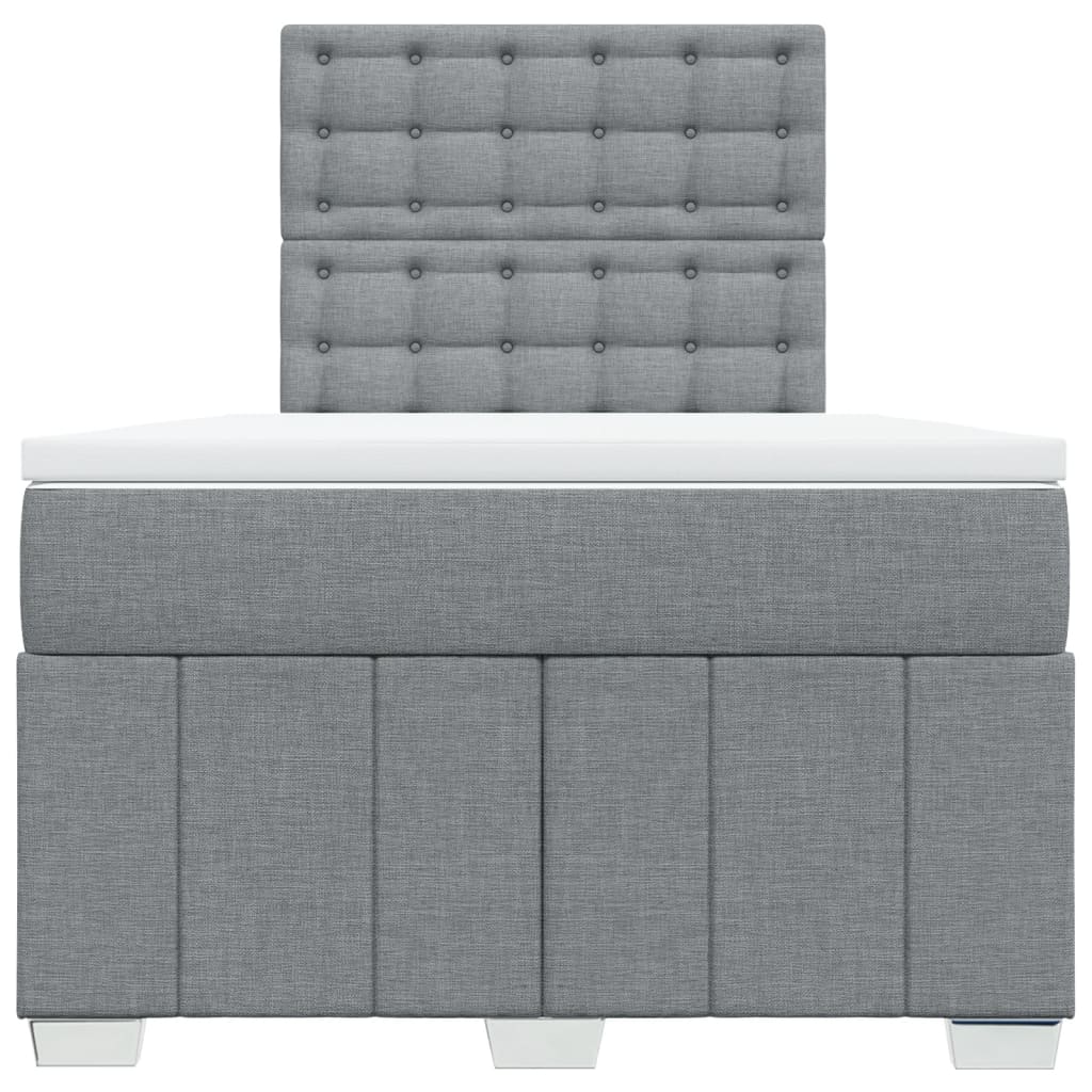Giroletto a Molle con Materasso Grigio Chiaro 120x190cm Tessuto | homemem39
