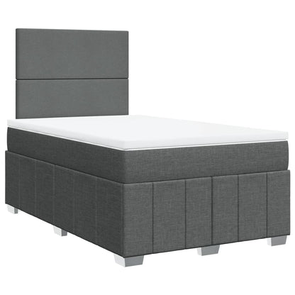 Giroletto a Molle con Materasso Grigio Scuro 120x200 cm Tessuto | homemem39