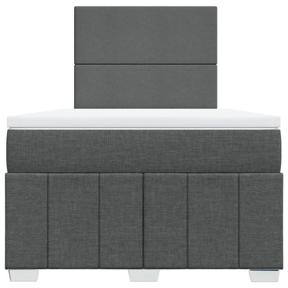 Giroletto a Molle con Materasso Grigio Scuro 120x200 cm Tessuto